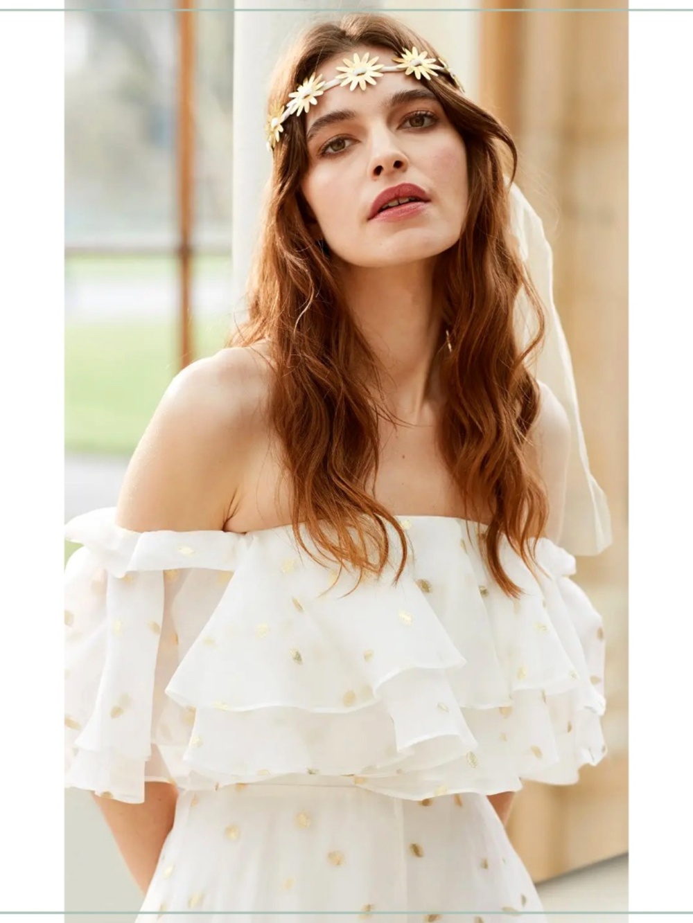 $4565 Temperley London Juliette White & Gold Runway Bridal Gown